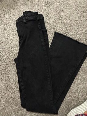 Black High-Waist Wide Leg Jeans